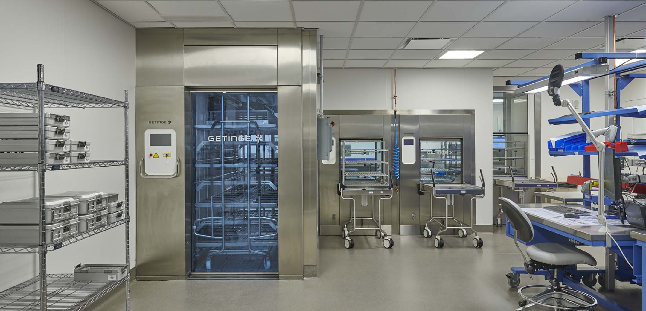 An interior image of the Penn Radnor Advanced Outpatient Care Center building showcasing the temperature controlled medical storage room and test facilities.