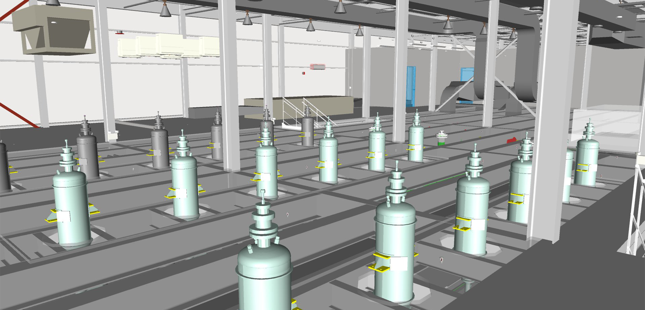 A rendering of the hoppers at EMD Electronic chemical manufacturing plant.