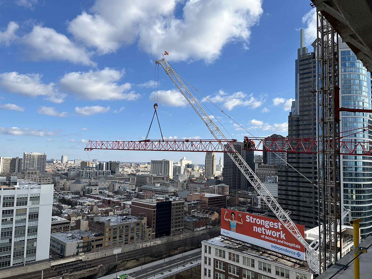 Project Update: 2222 Market Street Tower Crane Removed - IMC Construction