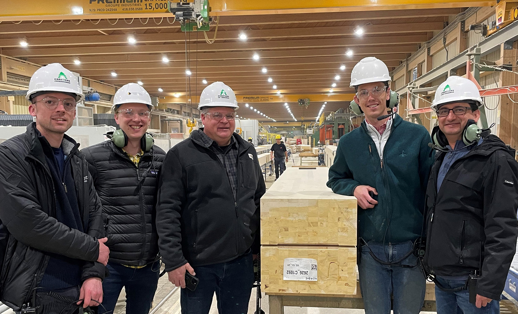 IMC Project Manager visiting timber manufacturing facility
