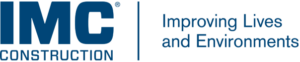 IMC Construction Logo, tagline: Improving Lives and Environments